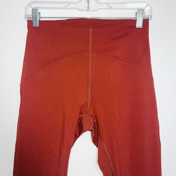 Lululemon Wunder Under Smoothcover High Rise Rust Orange Leggings 8 Women’s - Picture 4 of 13